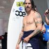 Le musicien des Red Hot Chili Peppers Anthony Kiedis s'en est donné à coeur joie.