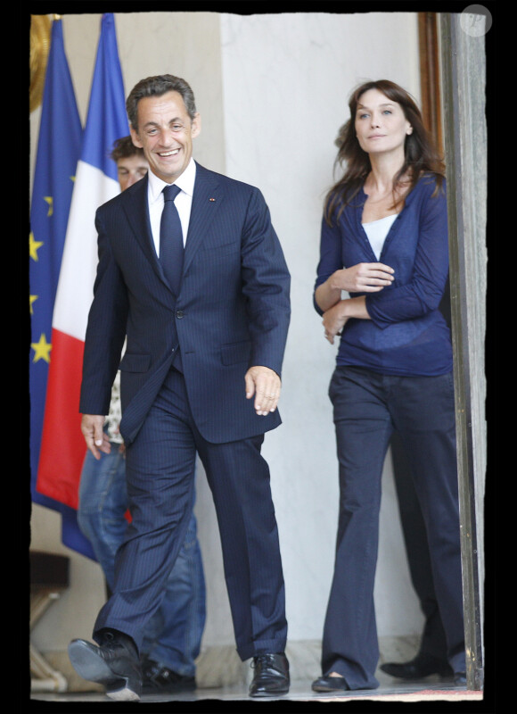 Carla Bruni et Nicolas Sarkozy, 25 juillet 2010
