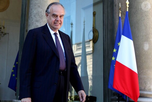 Frédéric Mitterrand a lu un extrait des mémoires de Claude Chabrol, lors des obsèques du cinéaste, à Paris, le 17 septembre 2010.