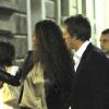 Hugh Grant et Afef Jnifen quittant un restaurant de Milan le 10 septembre 2010