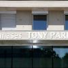 Tony Parker et Rama Yade inaugurent les gymnases Tony Parker, à Charenton-le-Pont (94), mercredi 22 septembre.