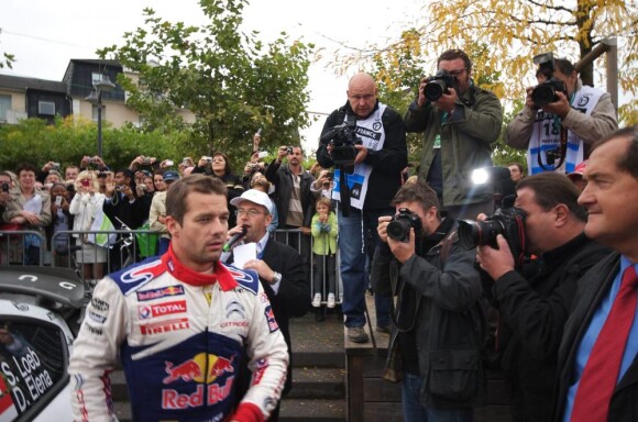 Sebastien Loeb lors du Rally de France. Ici à Strasbourg le 30 septembre 2010