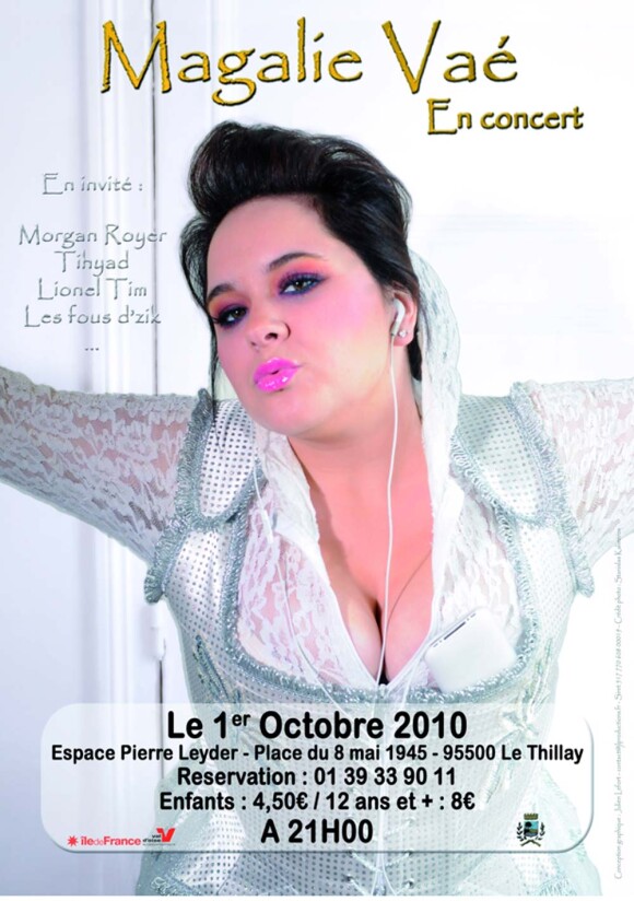 Magalie Vaé : affiche de son spectacle du 1er octobre 2010