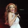 Kylie Minogue se produit dans le cadre du concert Exa, à Mexico, le 24 octobre 2010.
