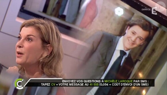 Alessandra Sublet reçoit Michèle Laroque dans C à vous sur France 5, le 8 novembre 2010