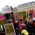 Jane Birkin lors du rassemblement le jour de la libération de l'opposante à la junte birmane Aung San Suu Kyi sur le parvis de l'Hôtel de Ville à Paris le 13 novembre 2010