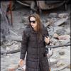 Angelina Jolie sur le tournage de son premier film en tant que réalisatrice, en Hongrie, en novembre 2010.