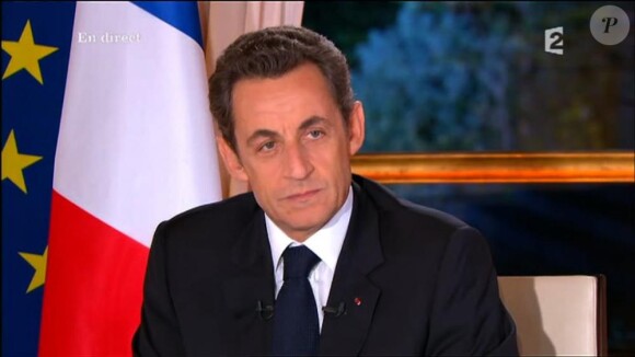 Nicolas Sarkozy, hier soir à la télévision.