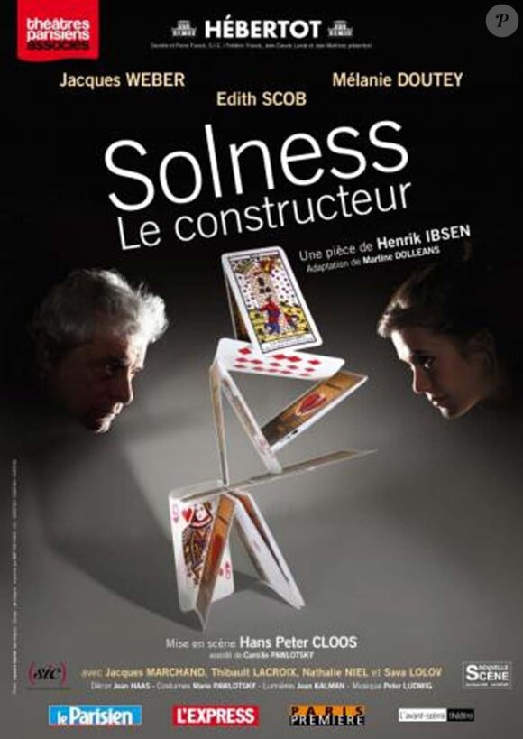 Solness le Cosntructeur au Théâtre Hébertot à Paris avec Jacques Weber et Mélanie Doutey, novembre 2010