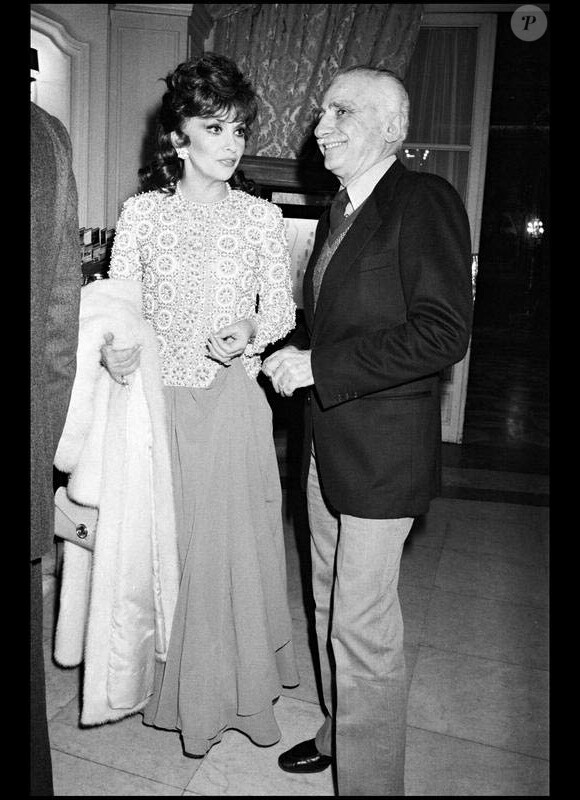 Mario Monicelli et Gina Lollobrigida en 1980