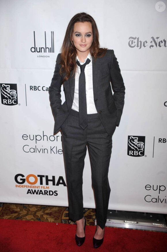 Leighton Meester lors des Gotham film awards à New York le 29 novembre 2010