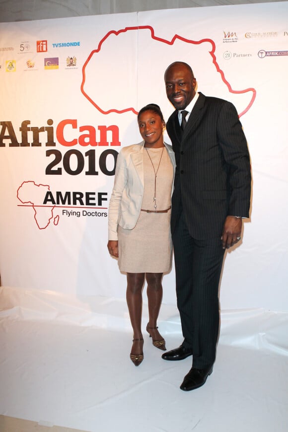 Maureen Nisima et Robert Brazza lors du gala AfriCAN le 29 novembre 2010 à Paris