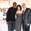 Abd Al Malik, Caterina Murino et François Durpaire lors du gala AfriCAN à Paris le 19 novembre 2010