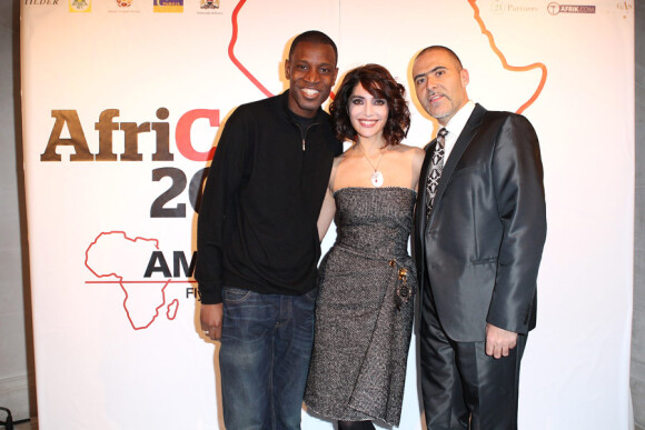 Abd Al Malik, Caterina Murino et François Durpaire lors du gala AfriCAN à Paris le 19 novembre 2010