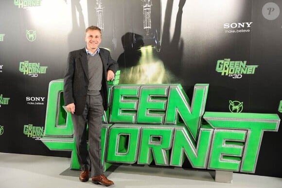 Christoph Waltz à l'occasion de la présentation espagnole du Frelon Vert, à Madrid, le 2 décembre 2010.