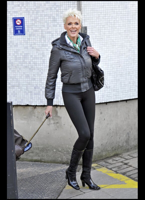 Brigitte Nielsen à Londres, le 7 décembre 2010.
