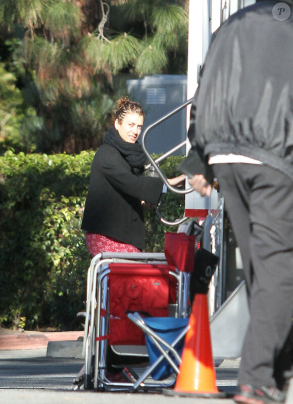 Kate Walsh sur un tournage à Los Angeles au début du mois de décembre 2010