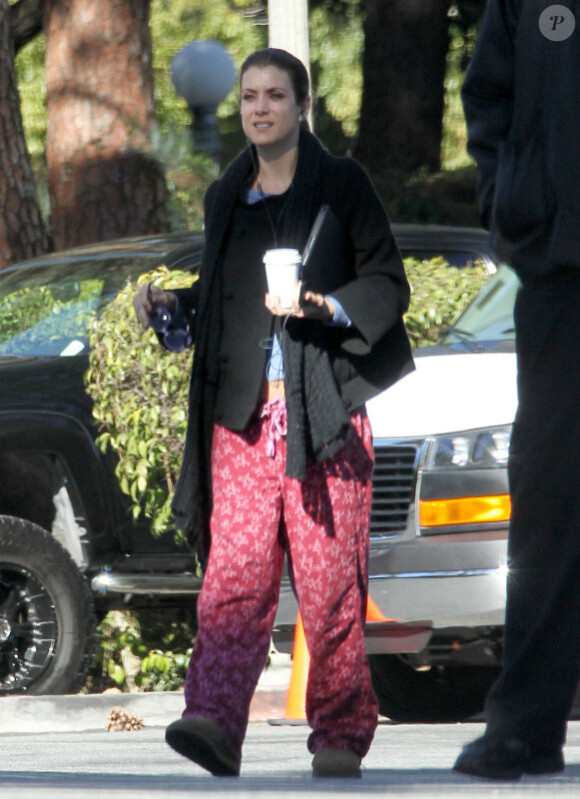 Kate Walsh sur un tournage à Los Angeles au début du mois de décembre 2010