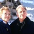 Julie Andrews et Blake Edwards en 1991, en Suisse. 