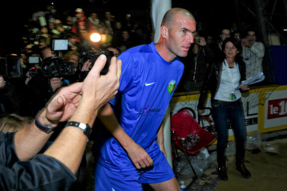 Zinedine Zidane lors du tournoi caritatif de Beach Soccer à Monaco en décembre 2010