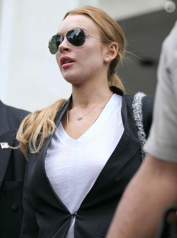 Lindsay Lohan comparait devant la justice pour violation de sa probation, à Los angeles, le 22 octobre 2010