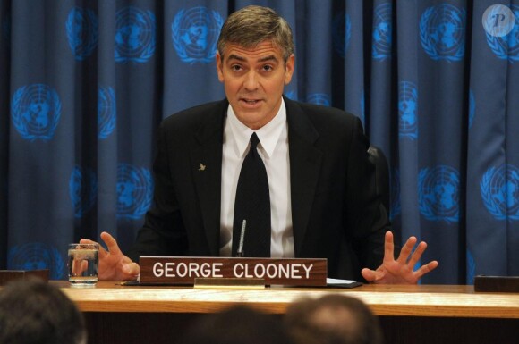 George Clooney, lors d'une conférence sur le Darfour en 2008