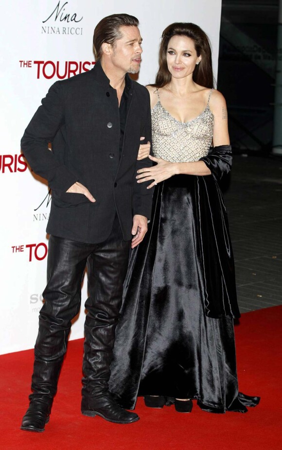 Brad Pitt et Angelina Jolie, avant-première de The Tourist à Madrid, le 17 décembre 2010