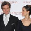 Colin Firth et sa femme Livia Giuggioli, à l'occasion de l'avant-première du Discours d'un roi, dans l'enceinte de l'UGC Normandie, à Paris, le 4 janvier 2011.