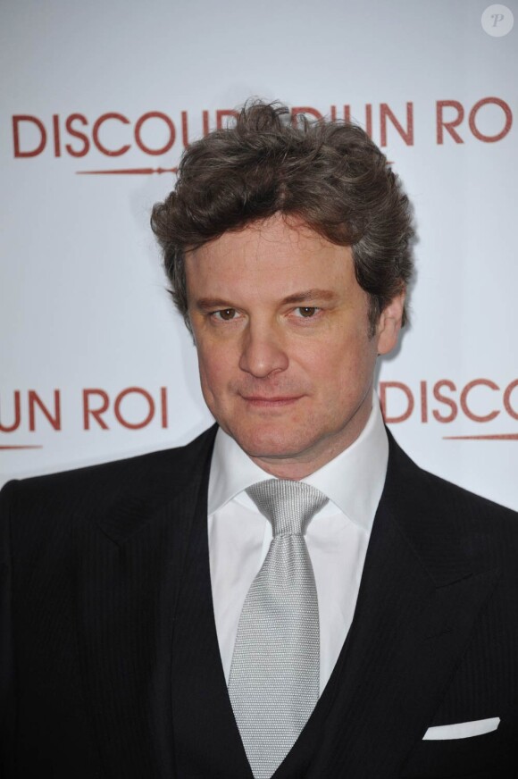 Colin Firth, à l'occasion de l'avant-première du Discours d'un roi, dans l'enceinte de l'UGC Normandie, à Paris, le 4 janvier 2011.