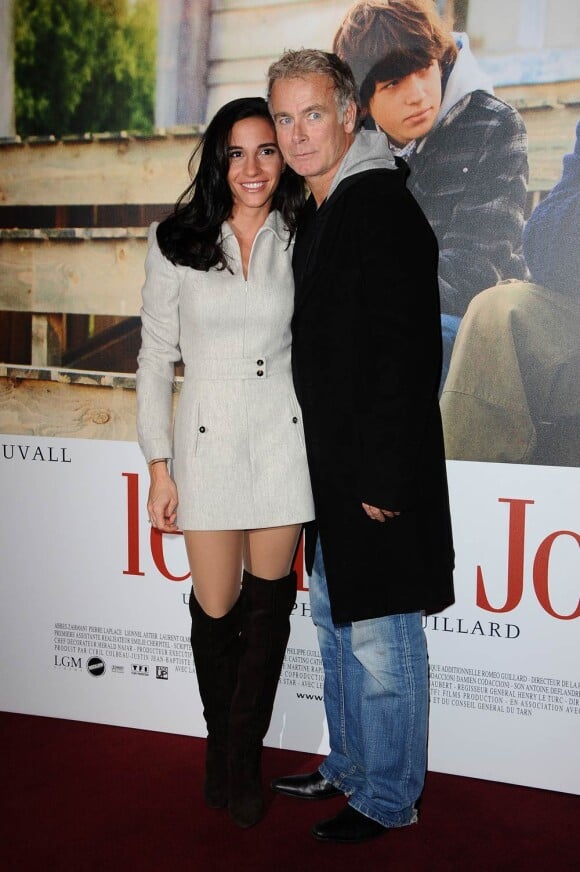 Franck Dubosc et sa femme Danielle à l'occasion de l'avant-première du Fils à Jo, au Gaumont Marignan, sur les Champs-Elysées, à Paris, le 6 janvier 2011.