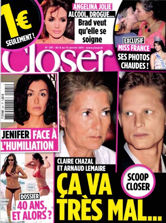 le magazine Closer en kiosques le 8 janvier 2011