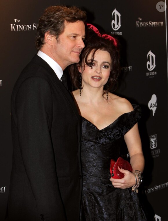 Colin Firth et Helena Bonham Carter à l'avant-première du Discours d'un roi.