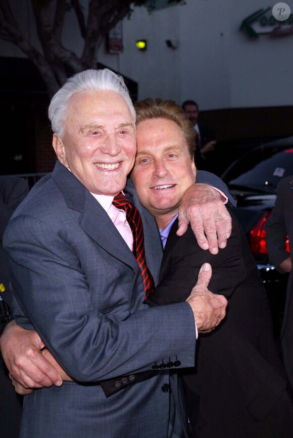 Kirk et Michael Douglas, Los Angeles, avril 2003