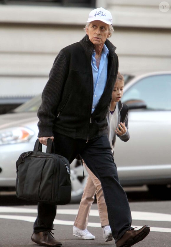 Michael Douglas et sa fille Carys Zeta, New York, le 6 octobre 2010