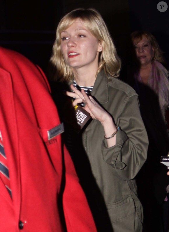 Kirsten Dunst au match des Lakers contre les Knicks, au Staples Center, Los Angeles, le 9 janvier 2010