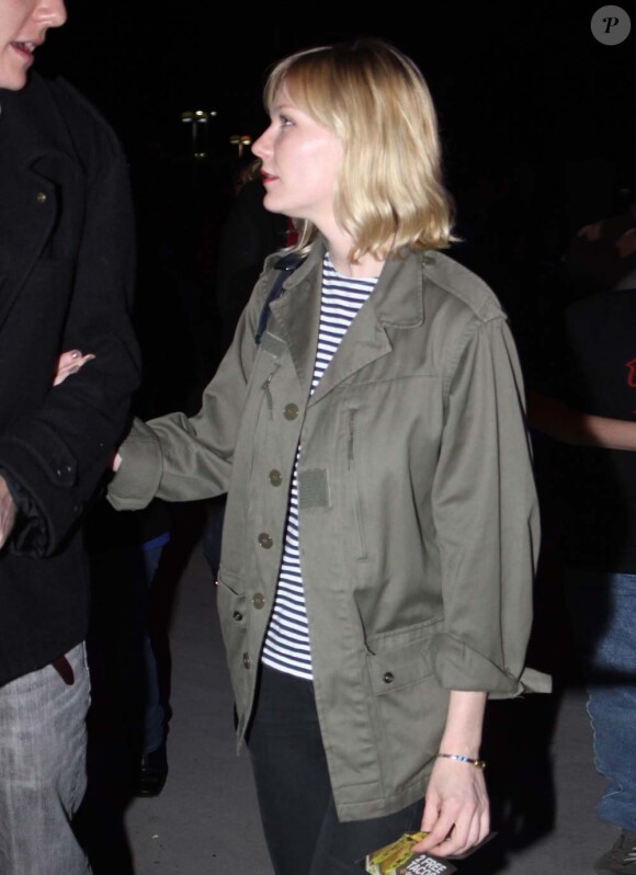 Kirsten Dunst au match des Lakers contre les Knicks, au Staples Center, Los Angeles, le 9 janvier 2010