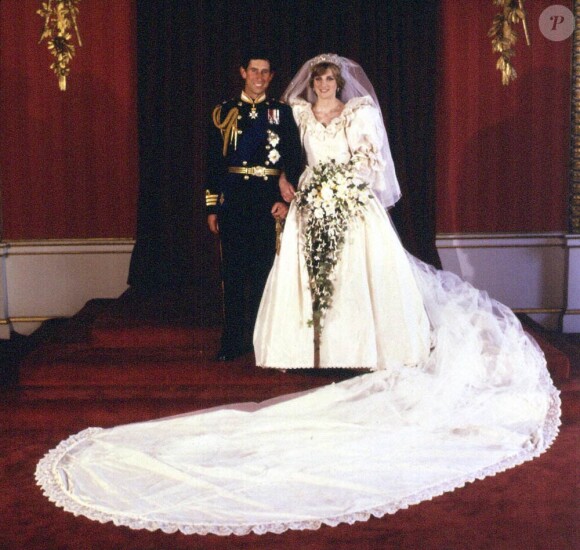 Le prince Charles et Lady Di lors de leur mariage, le 29 juillet 1981.