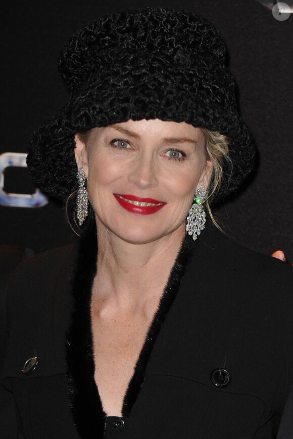 Sharon Stone assiste à l'avant-première de Largo Winch 2 au Gaumont Opéra (Paris Ier), vendredi 14 janvier.