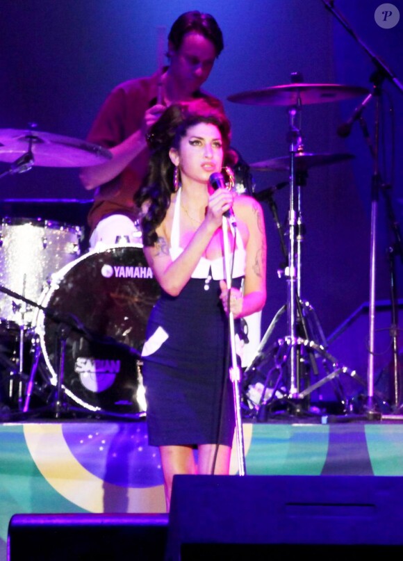 Amy Winehouse en concert à Sao Paulo au Brésil le 15 janvier 2011
