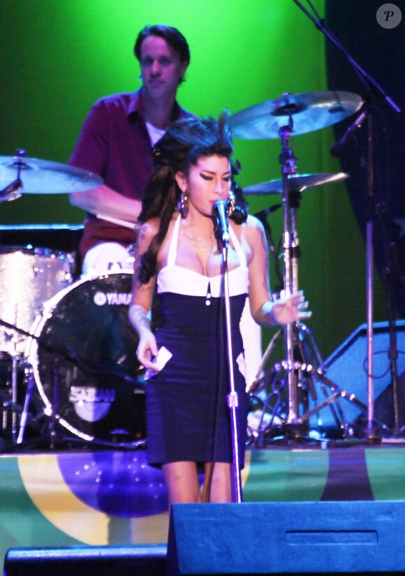 Amy Winehouse en concert à Sao Paulo au Brésil le 15 janvier 2011