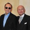 Kevin Spacey et Georges Kern, président d'IWC, lors du lancement de la collection Portofino de la marque IWC présentée au 21e Salon de la Haute Horlogerie de Genève, le 18 janvier 2011