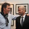 Laurent Blanc et Zinedine Zidane lors du lancement de la collection Portofino de la marque IWC présentée au 21e Salon de la Haute Horlogerie de Genève, le 18 janvier 2011