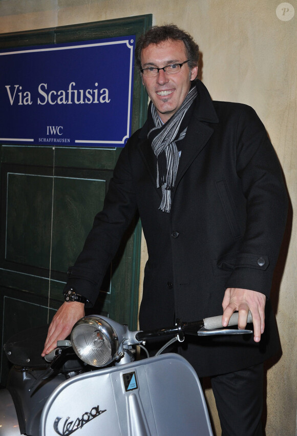 Laurent Blanc lors du lancement de la collection Portofino de la marque IWC présentée au 21e Salon de la Haute Horlogerie de Genève, le 18 janvier 2011