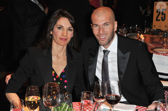 Zinedine et Véronique Zidane lors de la soirée organisée pour le lancement de la collection Portofino IWC, le 18 janvier 2011, à Genève