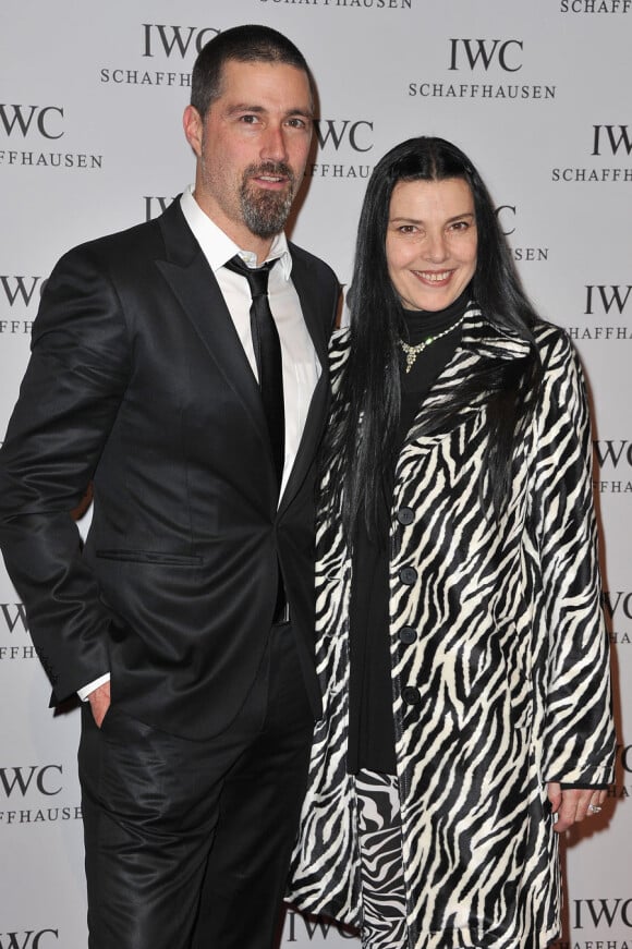 Matthew Fox et sa femme Margherita Ronchi lors de la soirée organisée pour le lancement de la collection Portofino IWC, le 18 janvier 2011, à Genève