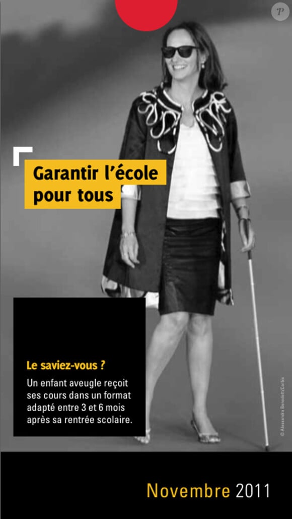Ségolène Royal pour la Fédération des Aveugles et Handicapés Visuels de France.