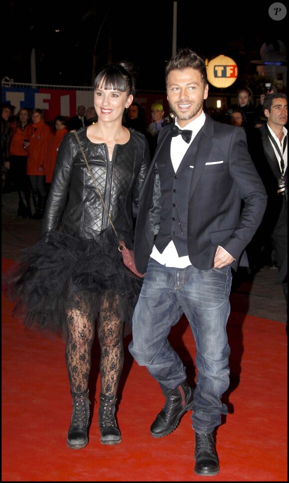 NRJ Music Awards, à Cannes le 22 janvier 2011 : Christophe Maé et sa femme Nadège