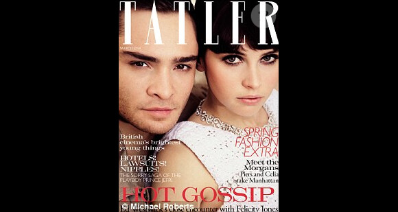 Ed Westwick et Felicity Jones en couverture du magazine Tatler