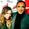 Hilary Duff et Nikos Aliagas, le 3 février 2011, à la radio NRJ.