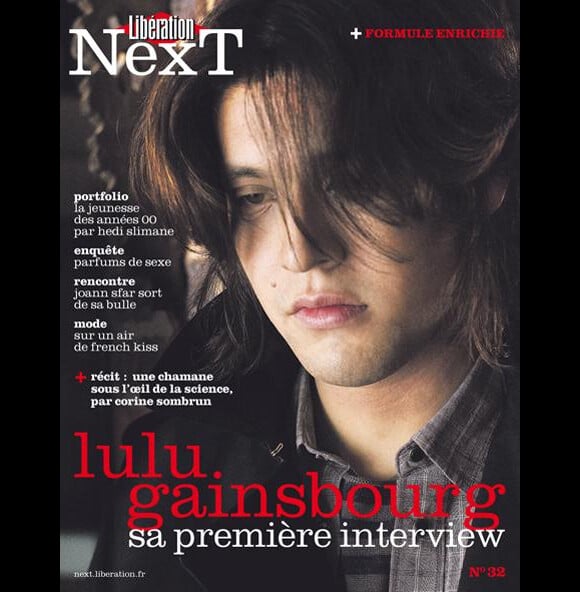 Lulu Gainsbourg en couverture de Next, supplément de Libération du 5 février 2011